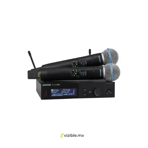 Shure SLXD24D+/B58 Sistema inalámbrico dual con 2 transmisores de mano SLXD2+/B58