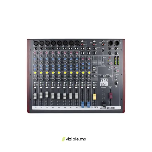 Allen & Heath ZED60-14FX mezcladora de 10 canales con 16 efectos digitales y puerto USB