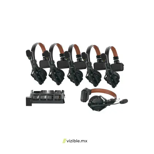 Hollyland Solidcom C1 Pro 6S Sistema de intercomunicación inalámbrica Full-Duplex ENC con 6 headsets  (1,9 GHz)