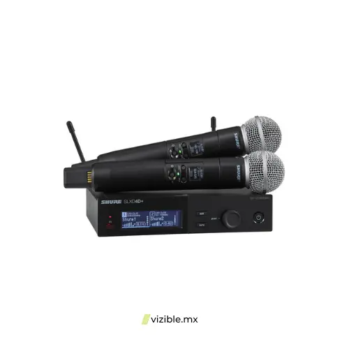Shure SLXD24D+/58 Sistema inalámbrico dual con 2 transmisores portátiles SLXD2+/58