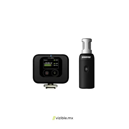 SHURE MV88+W-KIT Micrófono de condensador estéreo inalámbrico con adaptador para cámara