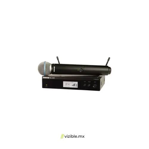 Shure BLX24R/B58 Sistema inalámbrico con micrófono de mano para voz, receptor para rack