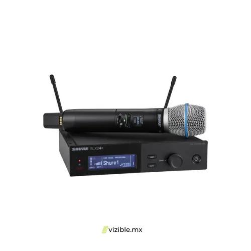 Shure SLXD24+/B87A Sistema inalámbrico digital de mano con micrófono de condensador supercardioide Beta 87A