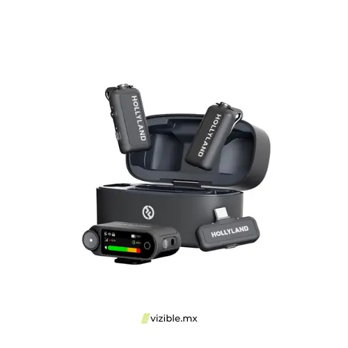 Hollyland LARK MAX 2 COMBO Kit de sistema de micrófono inalámbrico con 2 TX, USB-C RX y Cámara RX.