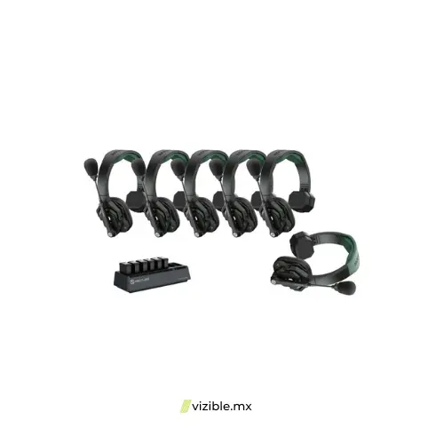 Hollyland Solidcom SE Pro 6S Sistema de intercomunicación con Full-Duplex Single-Ear Headset para 6 personas (1,9 GHz)