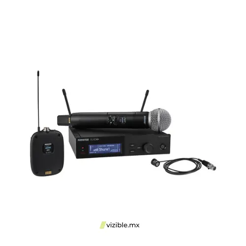 Shure SLXD124+/85M Sistema Inalámbrico con Micrófono de Mano SM58 y Micrófono de Solapa WL185m