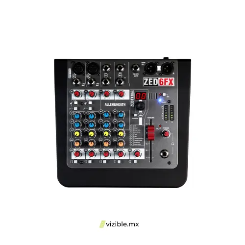 Allen & Heath ZED-6FX Mezcladora de audio de 6 canales con efectos