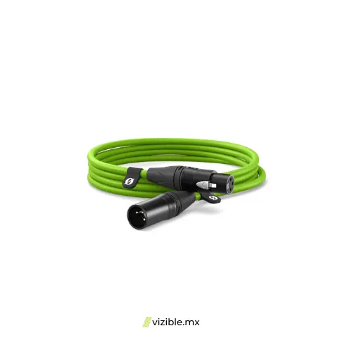 RODE XLR3M Cable XLR de primera calidad (VERDE) (3M)