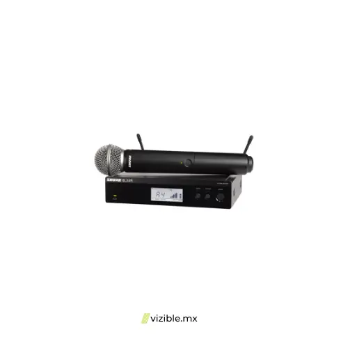Shure BLX24R/SM58 Sistema inalámbrico con micrófono de mano para voz, receptor para rack