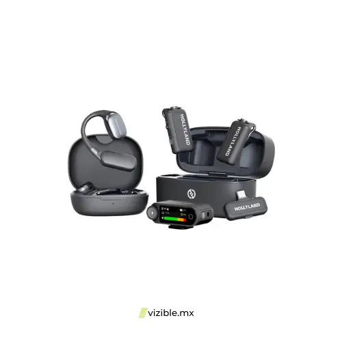 Hollyland LARK MAX 2 ULTIMATE COMBO Kit de sistema de micrófono inalámbrico con 2 TX, USB-C RX, Cámara RX y Audífonos de Monitoreo