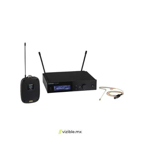 Shure SLXD14+/153T Sistema de Bodypack Inalámbrico digital con Micrófono de Diadema MX153T
